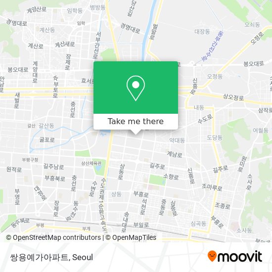 쌍용예가아파트 map