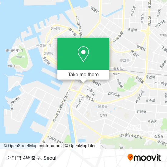 숭의역 4번출구 map