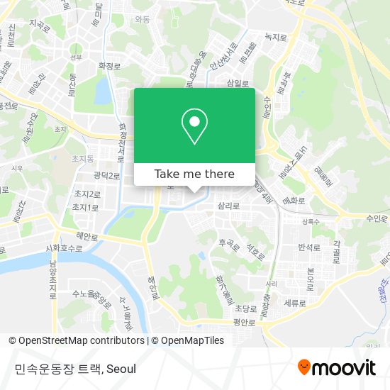 민속운동장 트랙 map