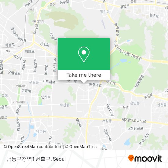 남동구청역1번출구 map