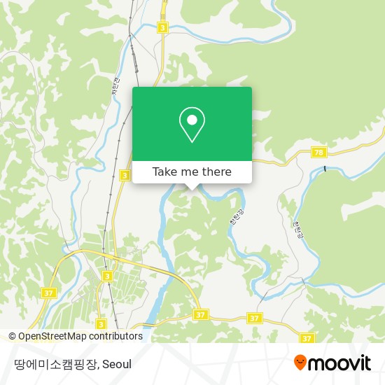 땅에미소캠핑장 map