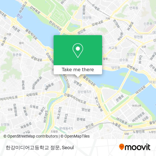 한강미디어고등학교 정문 map