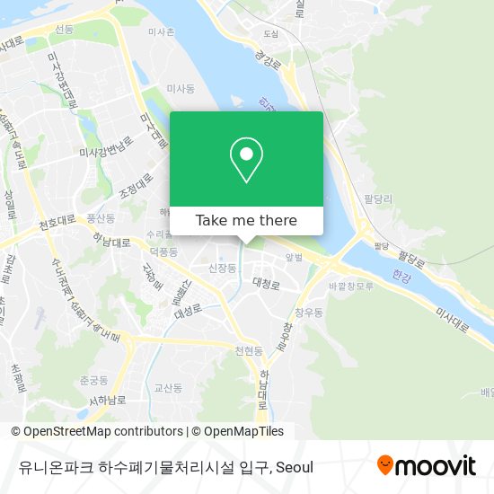 유니온파크 하수폐기물처리시설 입구 map