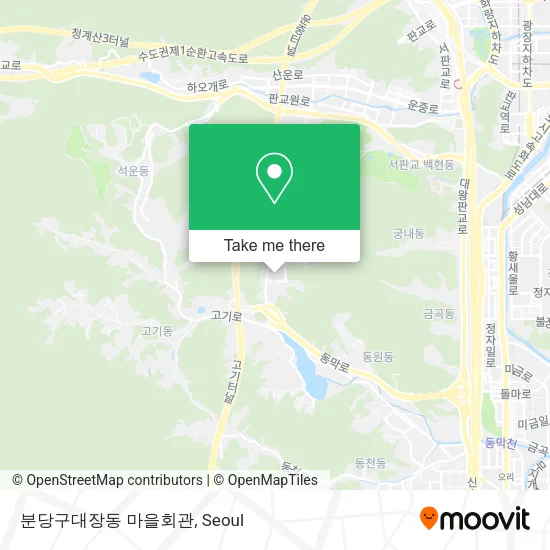 분당구대장동 마을회관 map