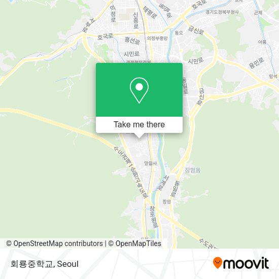 회룡중학교 map