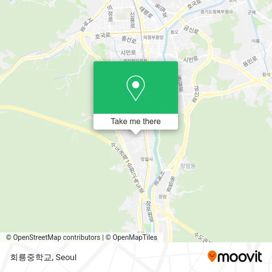 회룡중학교 map