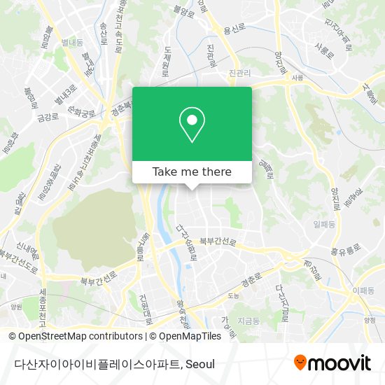 다산자이아이비플레이스아파트 map