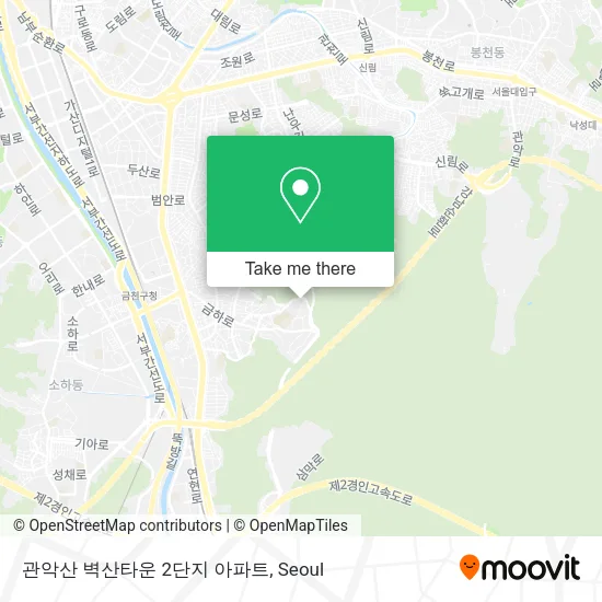 관악산 벽산타운 2단지 아파트 map