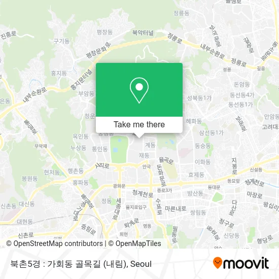 북촌5경 : 가회동 골목길 (내림) map