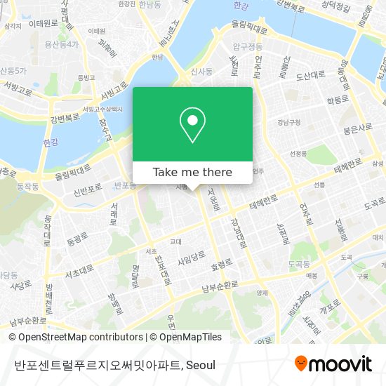 반포센트럴푸르지오써밋아파트 map