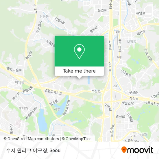 수지 윈리그 야구장 map