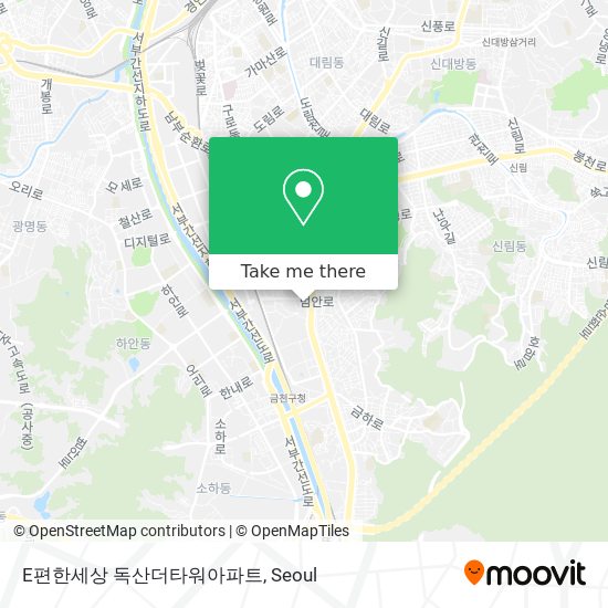 E편한세상 독산더타워아파트 map