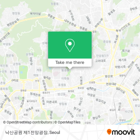 낙산공원 제1전망광장 map