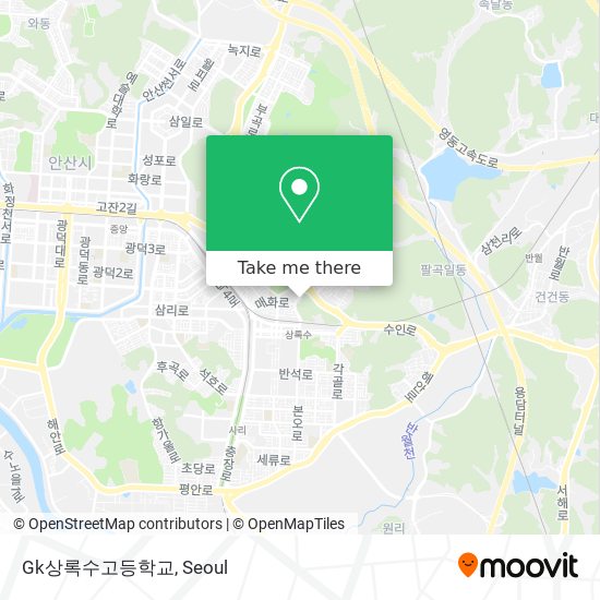 Gk상록수고등학교 map