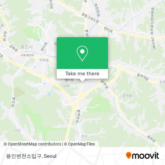 용인변전소입구 map