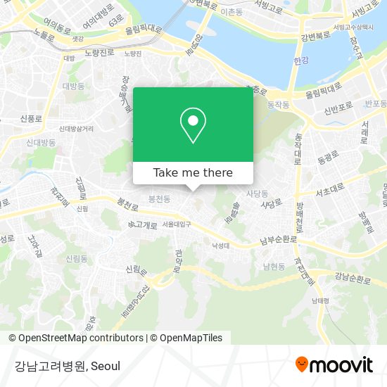 강남고려병원 map