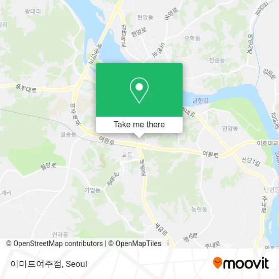 이마트여주점 map