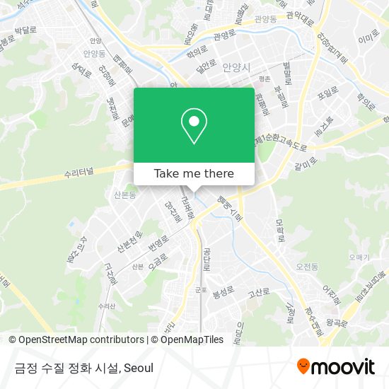 금정 수질 정화 시설 map