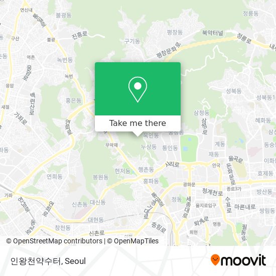 인왕천약수터 map