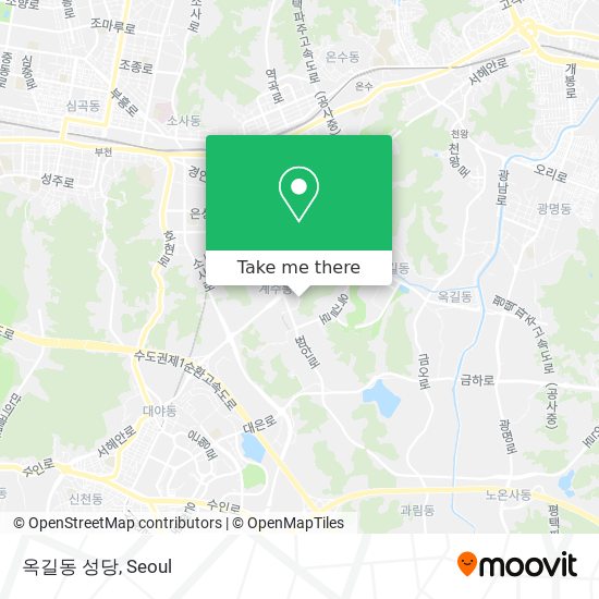 옥길동 성당 map