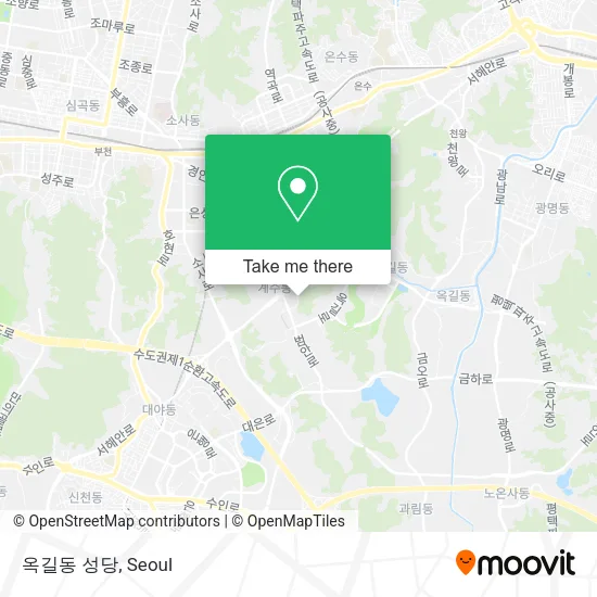 옥길동 성당 map