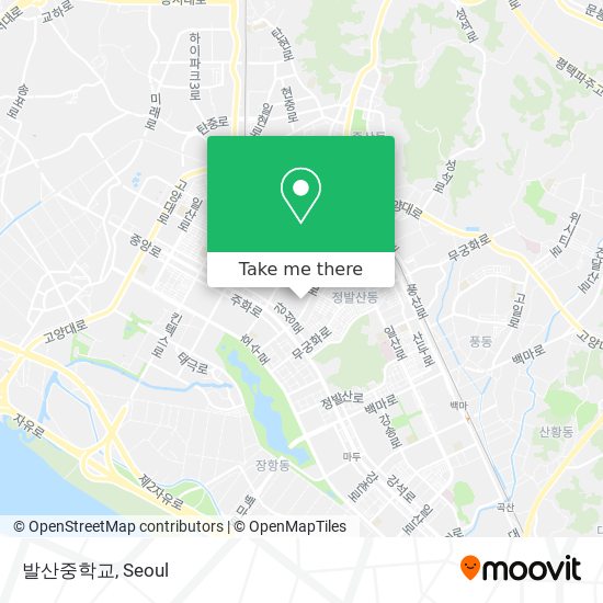 발산중학교 map