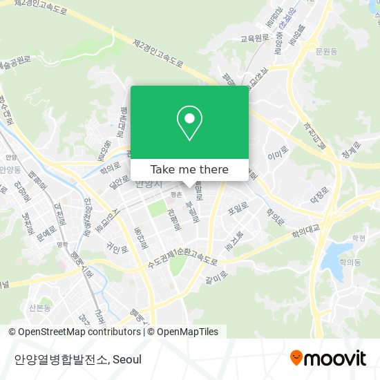 안양열병합발전소 map