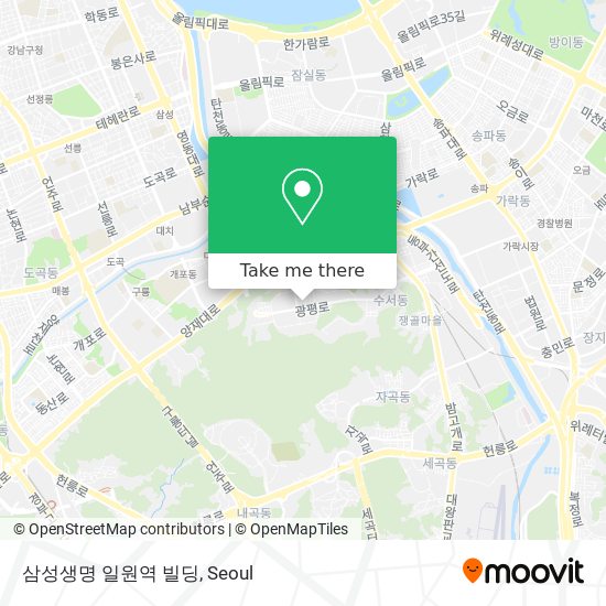 삼성생명 일원역 빌딩 map