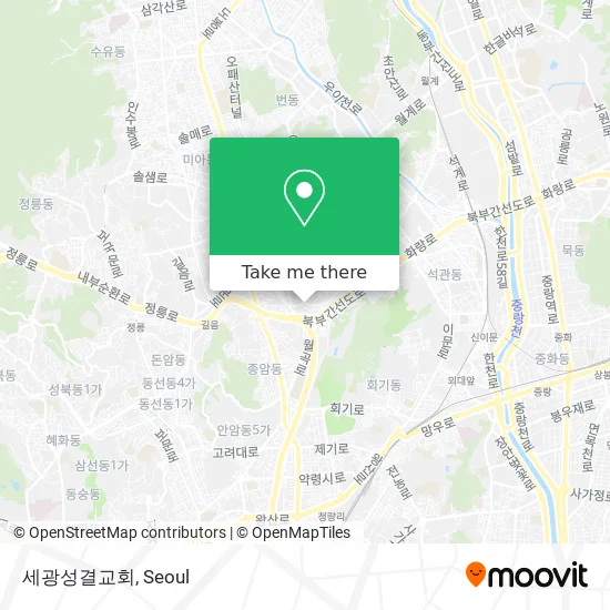세광성결교회 map