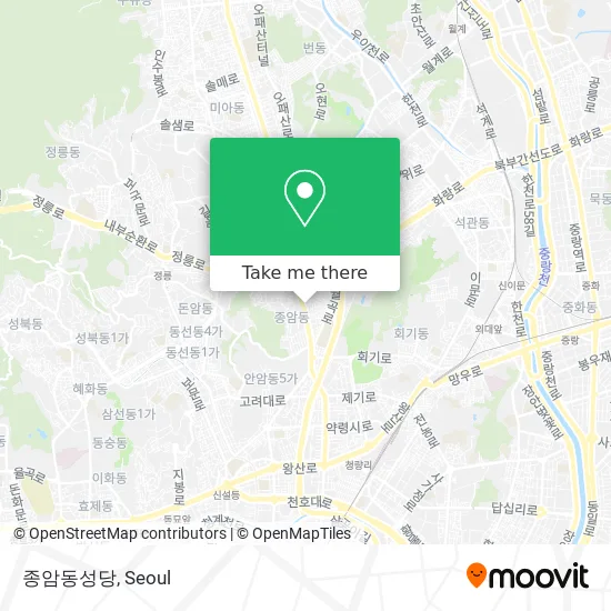 종암동성당 map
