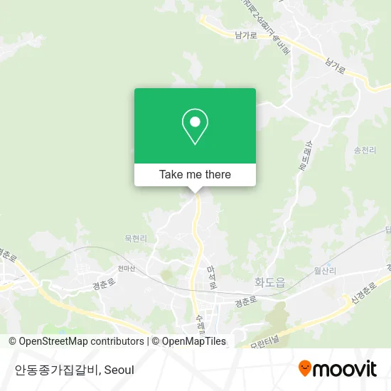 안동종가집갈비 map