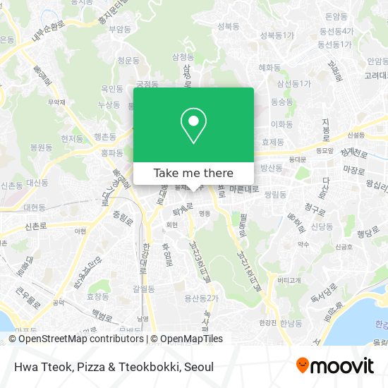 Hwa Tteok, Pizza & Tteokbokki map