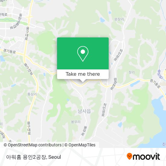 아워홈 용인2공장 map
