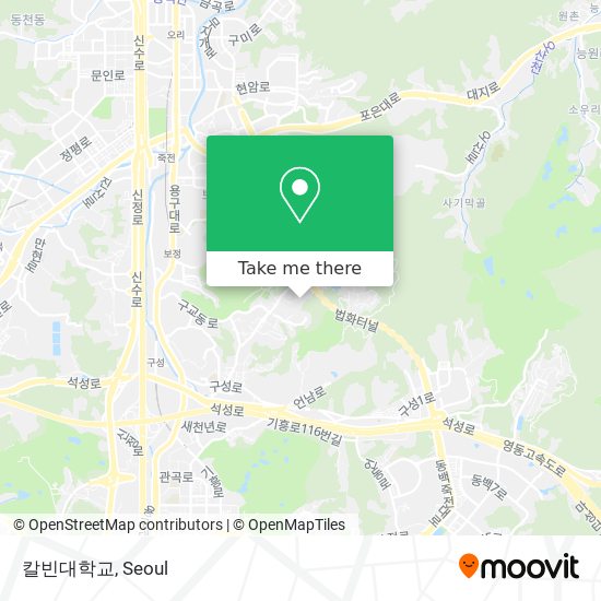 칼빈대학교 map
