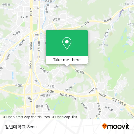 칼빈대학교 map