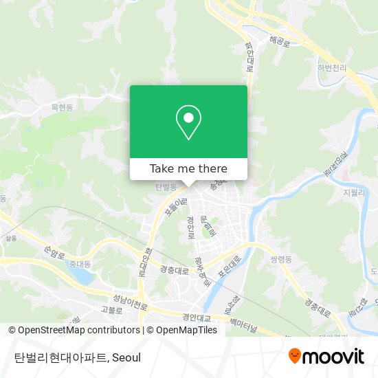 탄벌리현대아파트 map