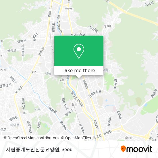 시립중계노인전문요양원 map