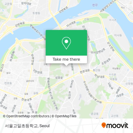 서울고일초등학교 map