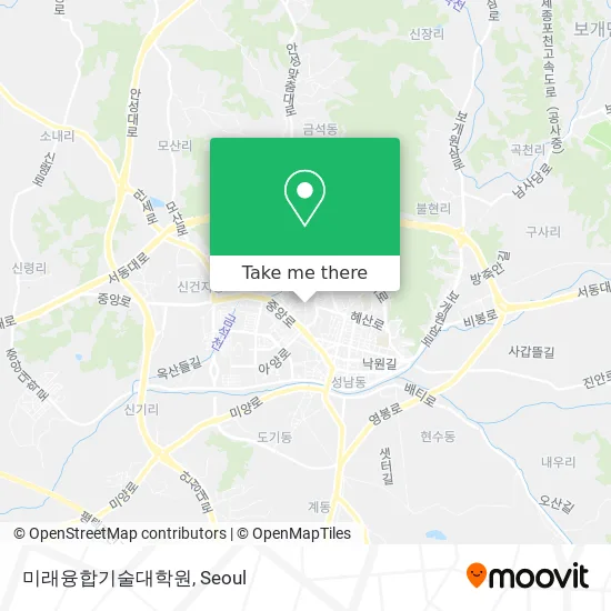 미래융합기술대학원 map