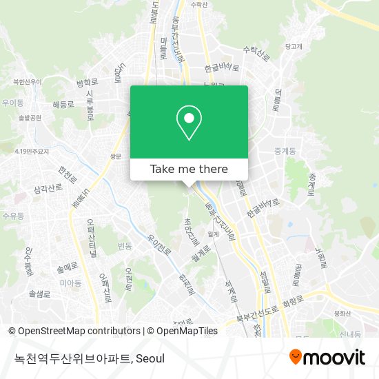 녹천역두산위브아파트 map