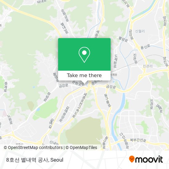 8호선 별내역 공사 map