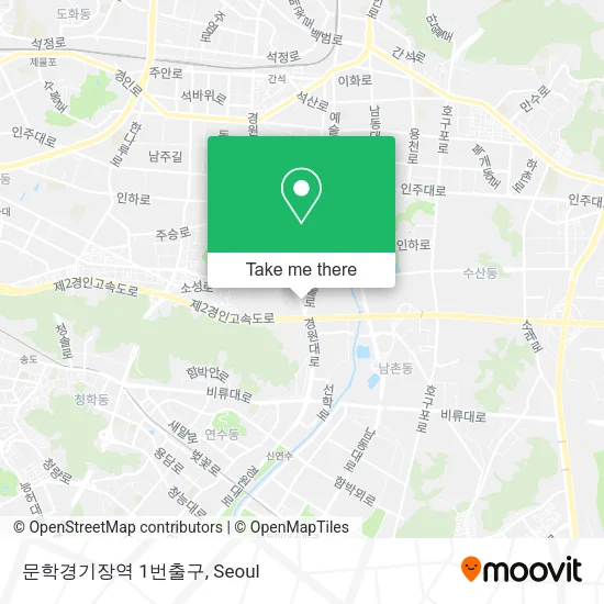 문학경기장역 1번출구 map