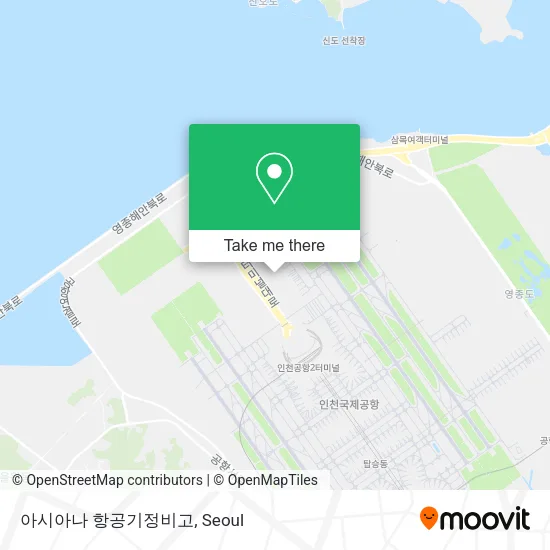 아시아나 항공기정비고 map