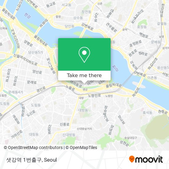 샛강역 1번출구 map