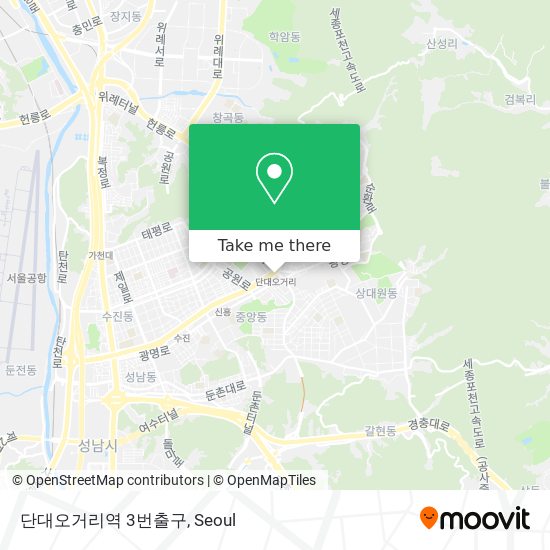 단대오거리역 3번출구 map