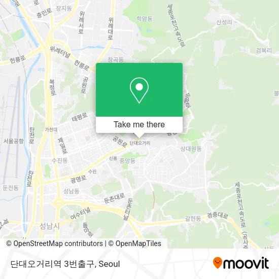 단대오거리역 3번출구 map