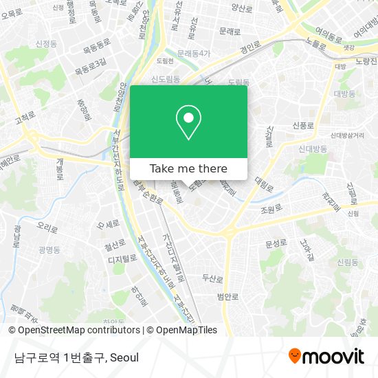 남구로역 1번출구 map