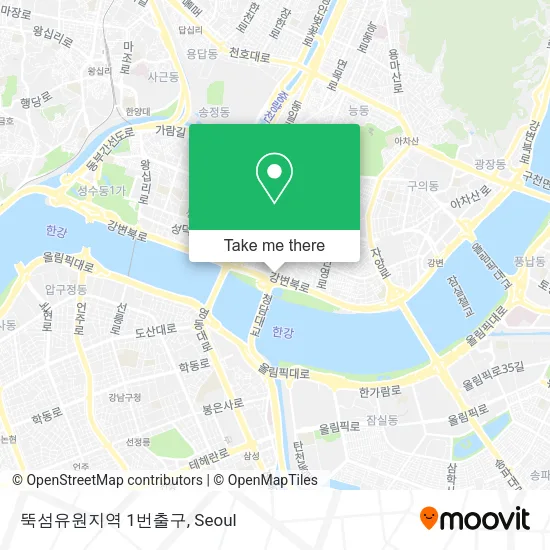 뚝섬유원지역 1번출구 map