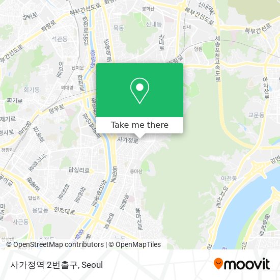 사가정역 2번출구 map