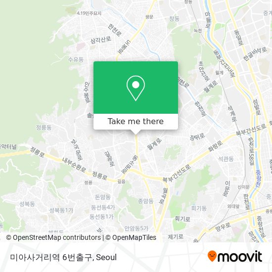 미아사거리역 6번출구 map